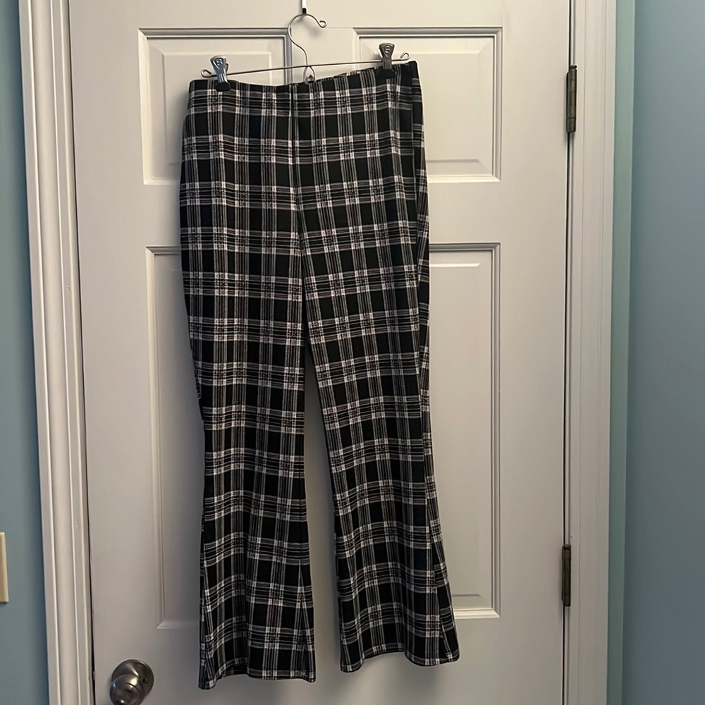 Plaid Flare Pants